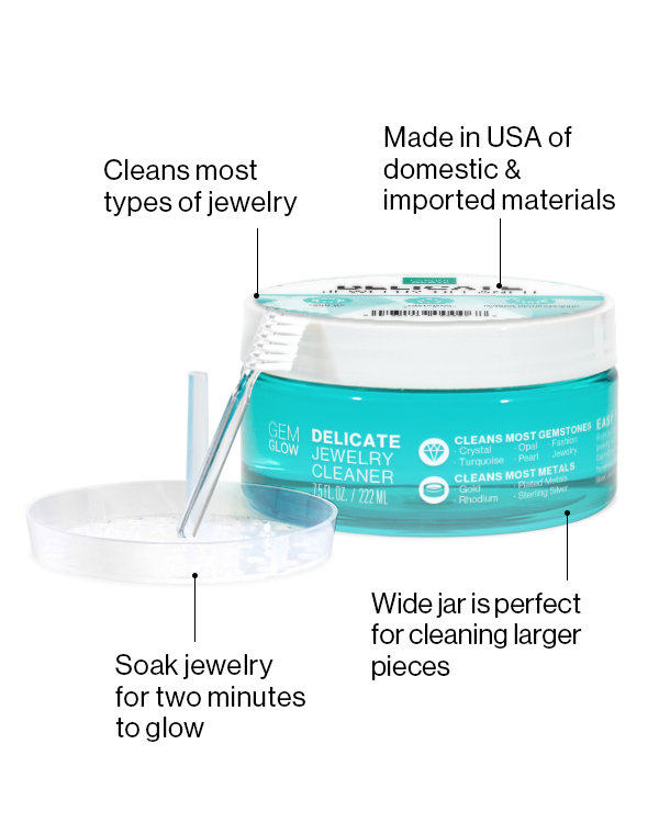 Delicate Jewelry Cleaner with callouts