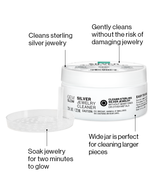 Silver Jewelry Cleaner with callouts