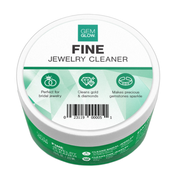 Fine Jewelry Cleaner jar for cleaning bridal jewelry, gold, diamonds and gemstones